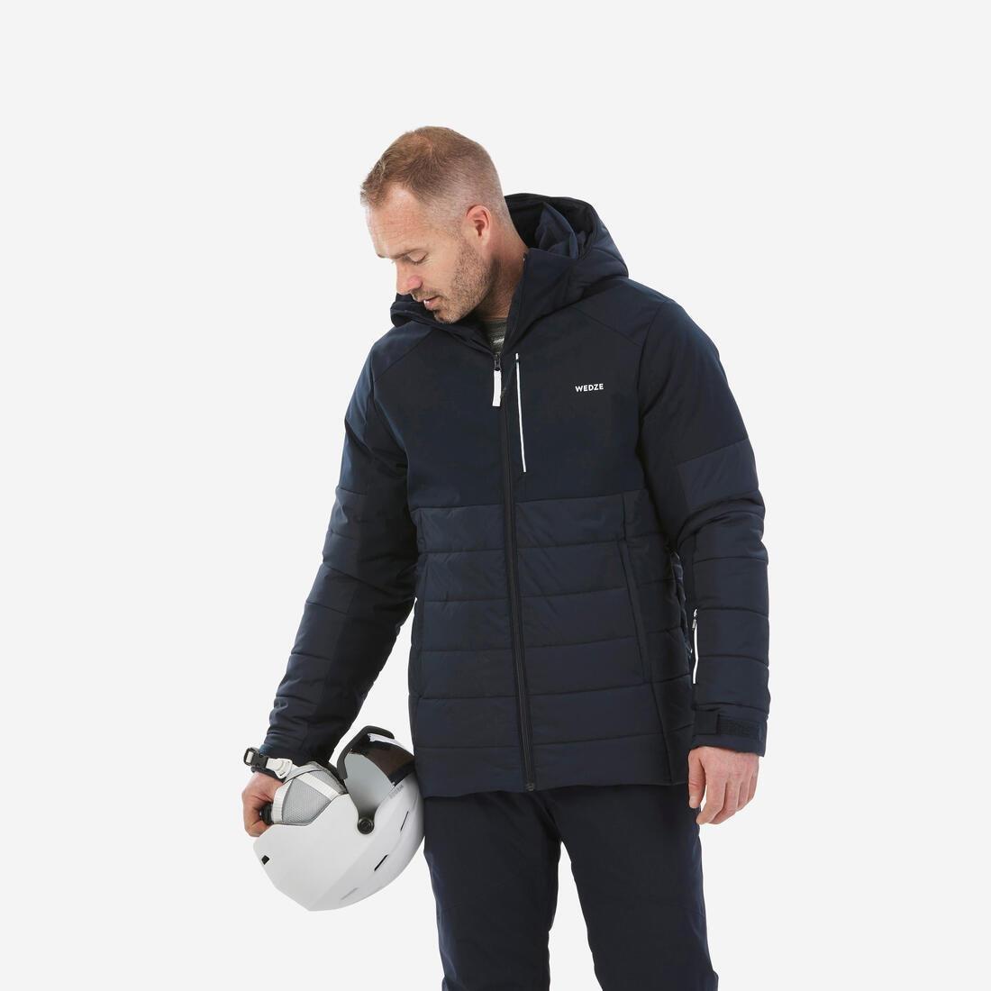 ASPHALT BLUE Men's Mid-Length Warm Ski Jacket 100, , large image number 9