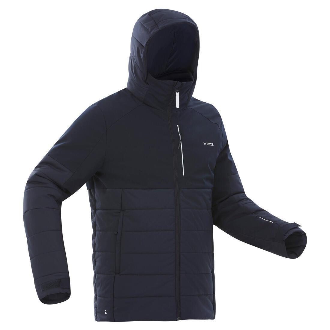 ASPHALT BLUE Men's Mid-Length Warm Ski Jacket 100, No Color, large image number 10