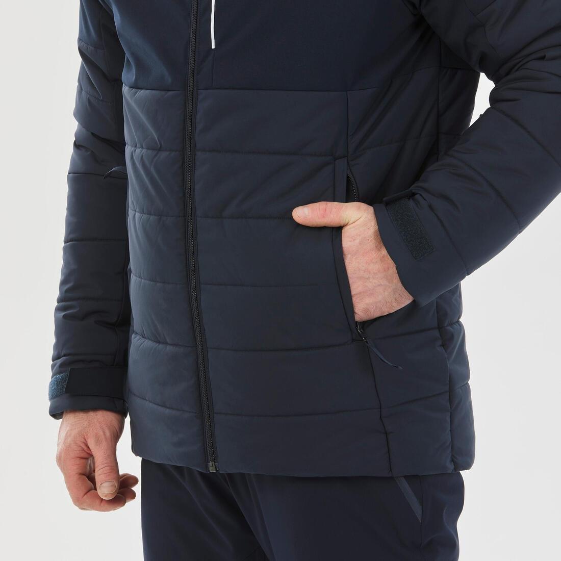 ASPHALT BLUE Men's Mid-Length Warm Ski Jacket 100, , large image number 11