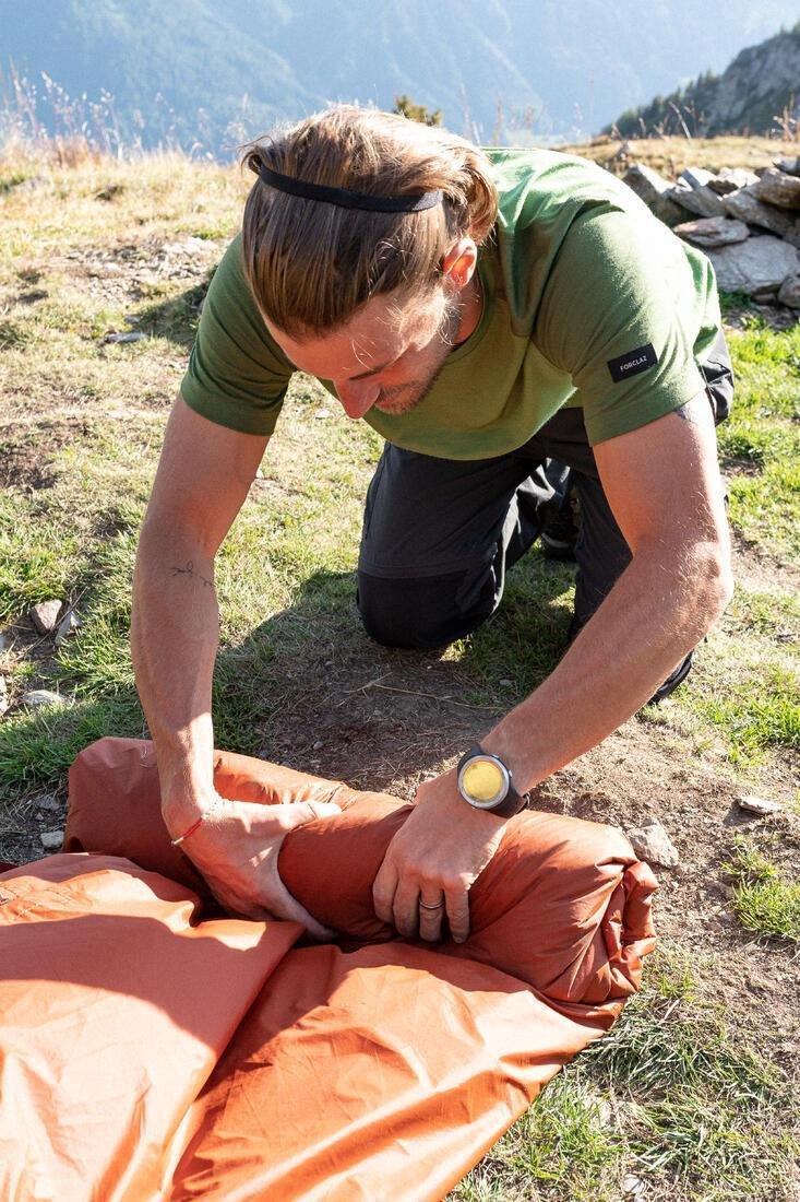 Men Short-Sleeved Merino Wool Trekking T-Shirt - MT500, Grey, , large image number 8