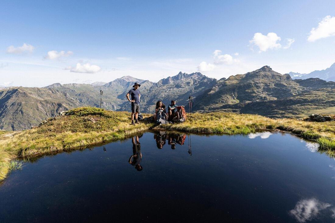 Men Short-Sleeved Merino Wool Trekking T-Shirt - MT500, Grey, , large image number 9