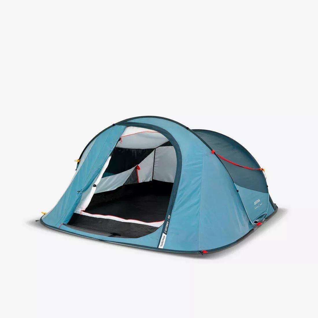 QUECHUA - Camping 2 Seconds Tent - 3 Person, Blue