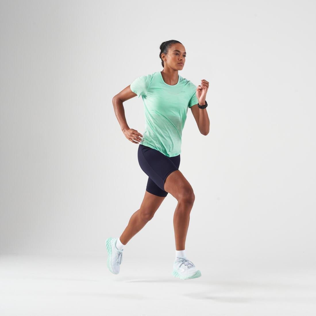 Women Running Tight Shorts - Kiprun Run 500 Comfort, Blue, , large image number 6