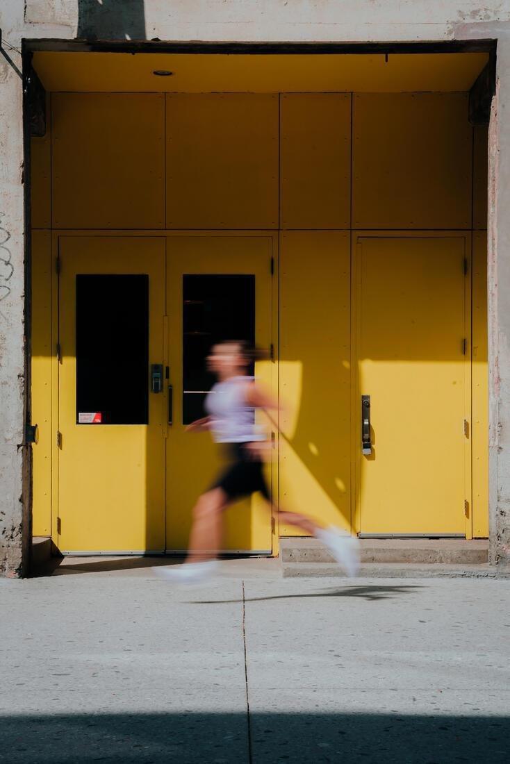Women Running Tight Shorts - Kiprun Run 500 Comfort, Blue, No Color, medium