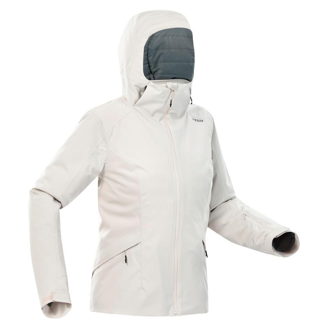Women Warm Ski Jacket - 500, White, No Color, large image number 4