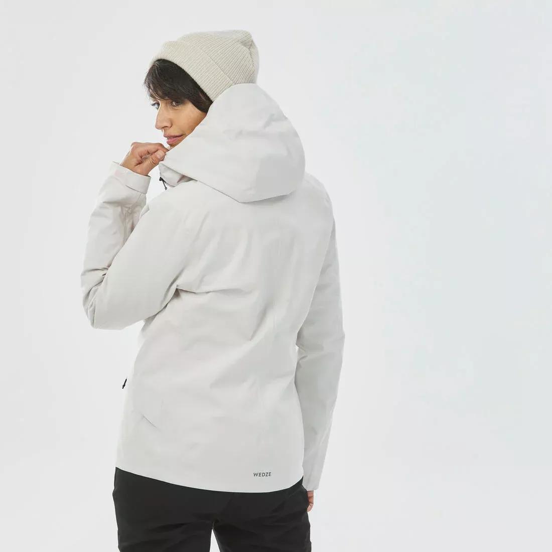 Women Warm Ski Jacket - 500, White, No Color, large image number 10