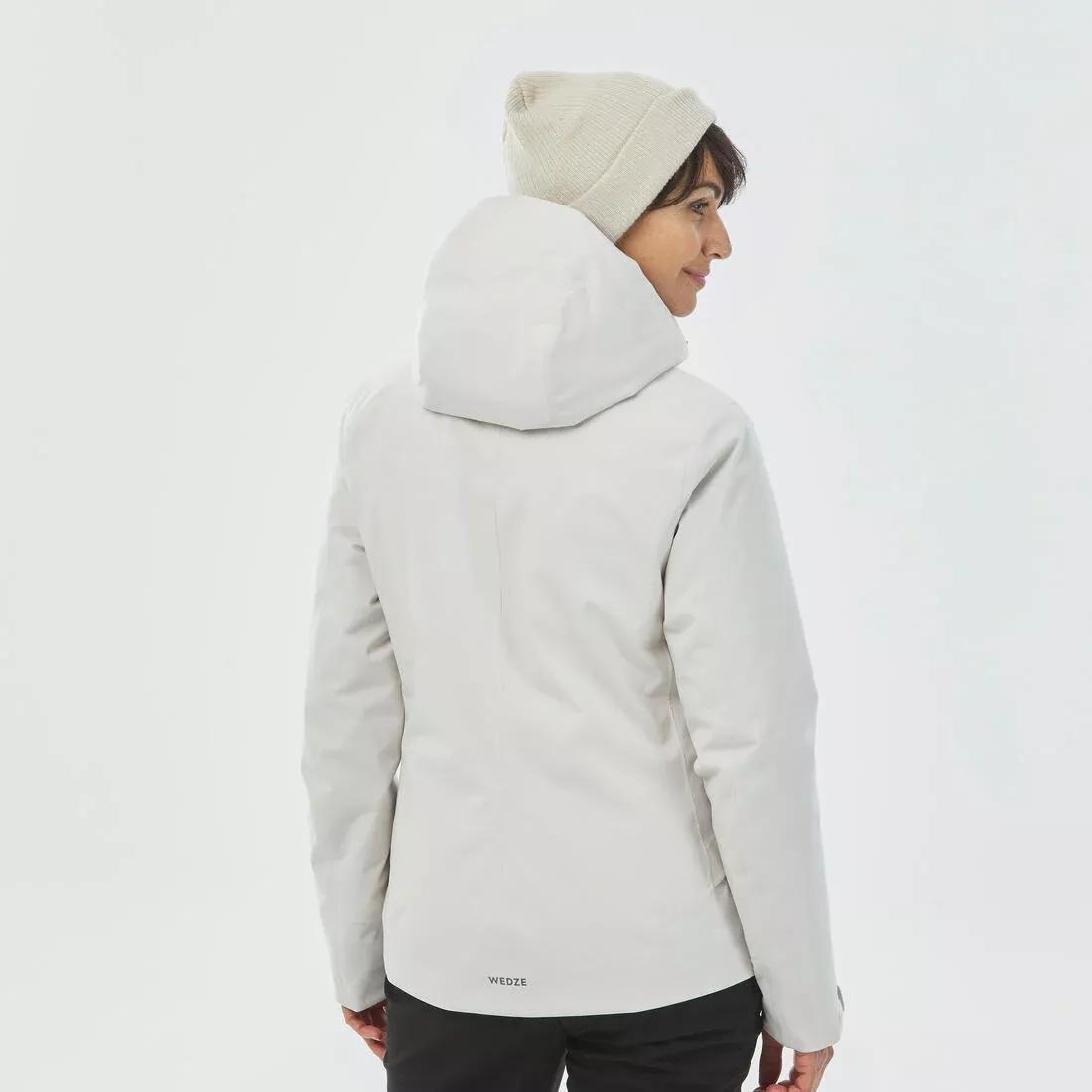 Women Warm Ski Jacket - 500, White, No Color, large image number 11