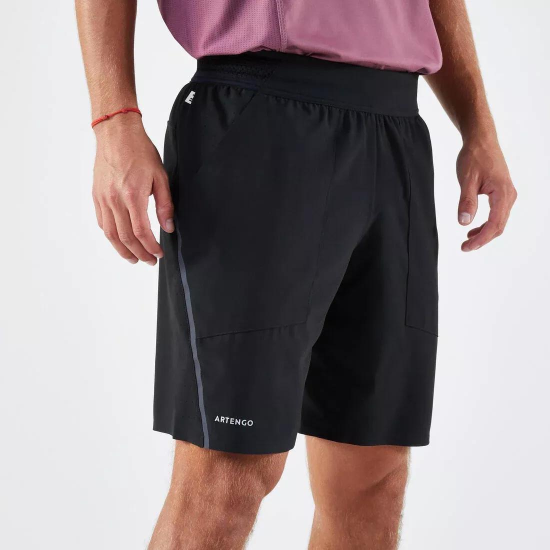 Men Breathable Tennis Shorts - Dry+ Gael Monfils, Black, No Color, large image number 9