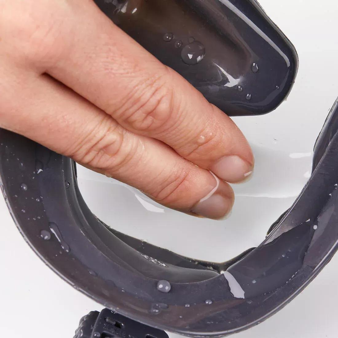 PINK Anti-fog diving mask - 100 Mono silicone strap, No Color, large image number 4