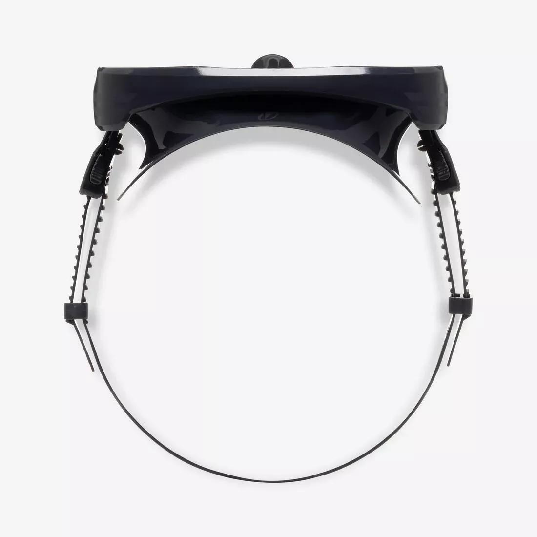 Anti-fog diving mask - 100 Mono silicone strap, Blue, No Color, large image number 6