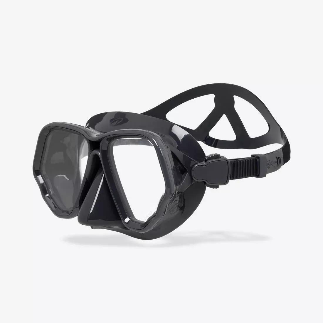 Anti-fog diving mask - MASK 500 DUAL ANTI-FOG, Grey, No Color, large image number 0