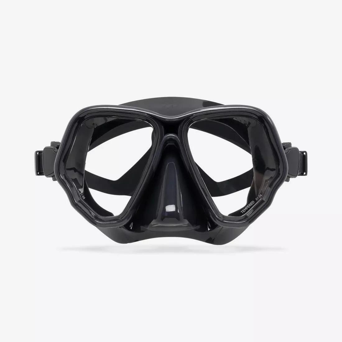 Anti-fog diving mask - MASK 500 DUAL ANTI-FOG, Grey, No Color, large image number 1