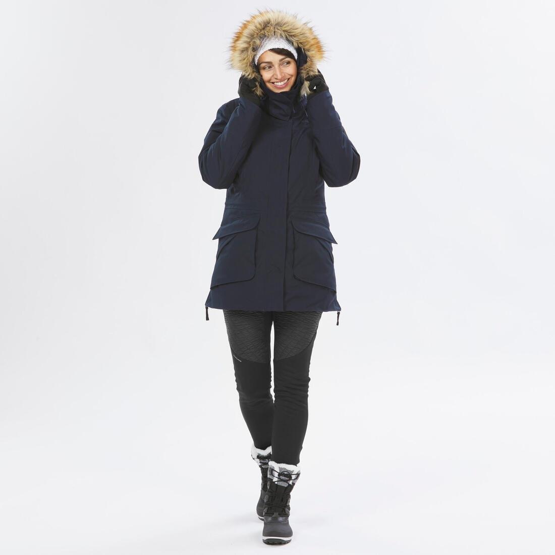 Women Winter Waterproof Hiking Parka - Sh900 -20آ°C, Asphalt Blue, No Color, large image number 5
