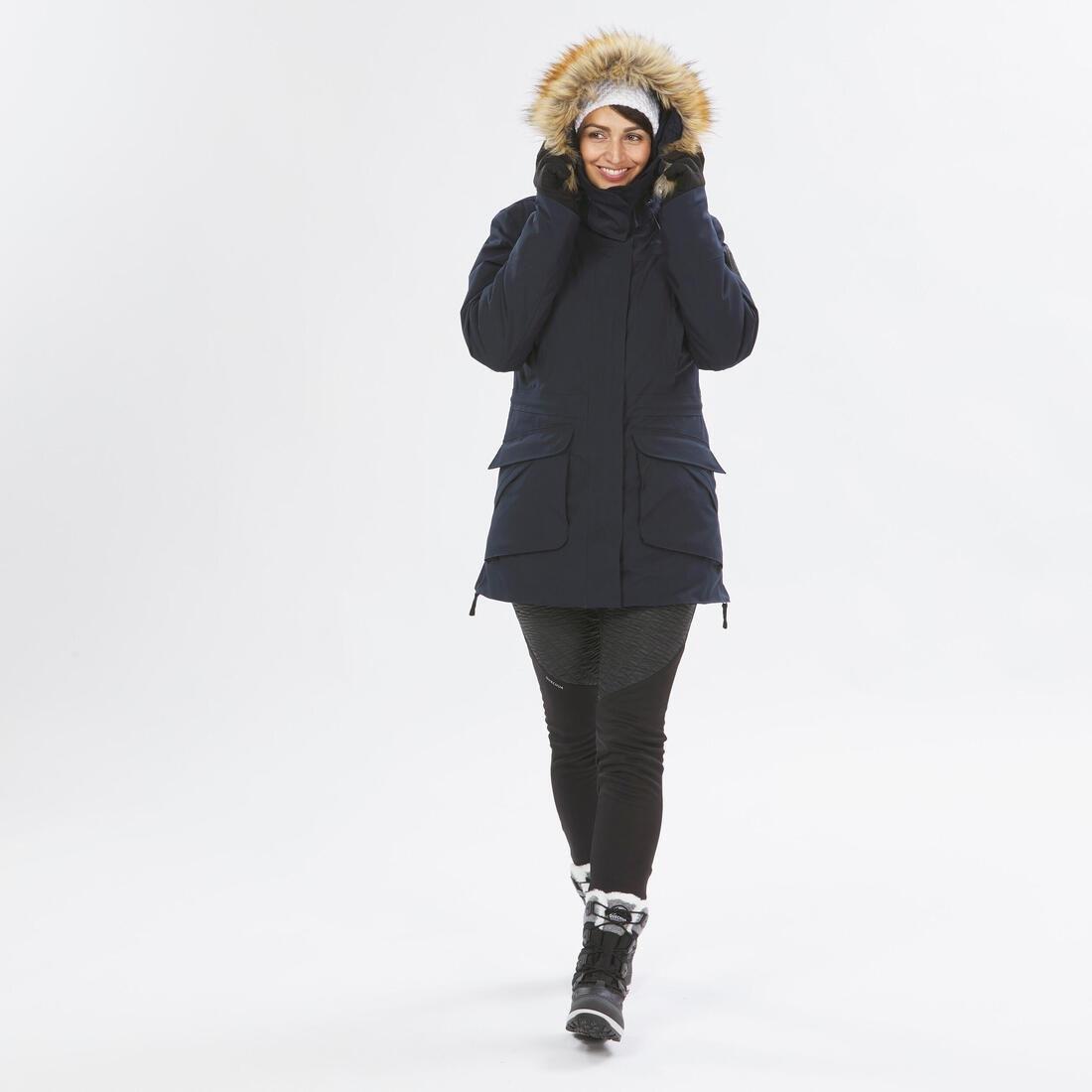 Women Winter Waterproof Hiking Parka - Sh900 -20آ°C, Asphalt Blue, No Color, large image number 7