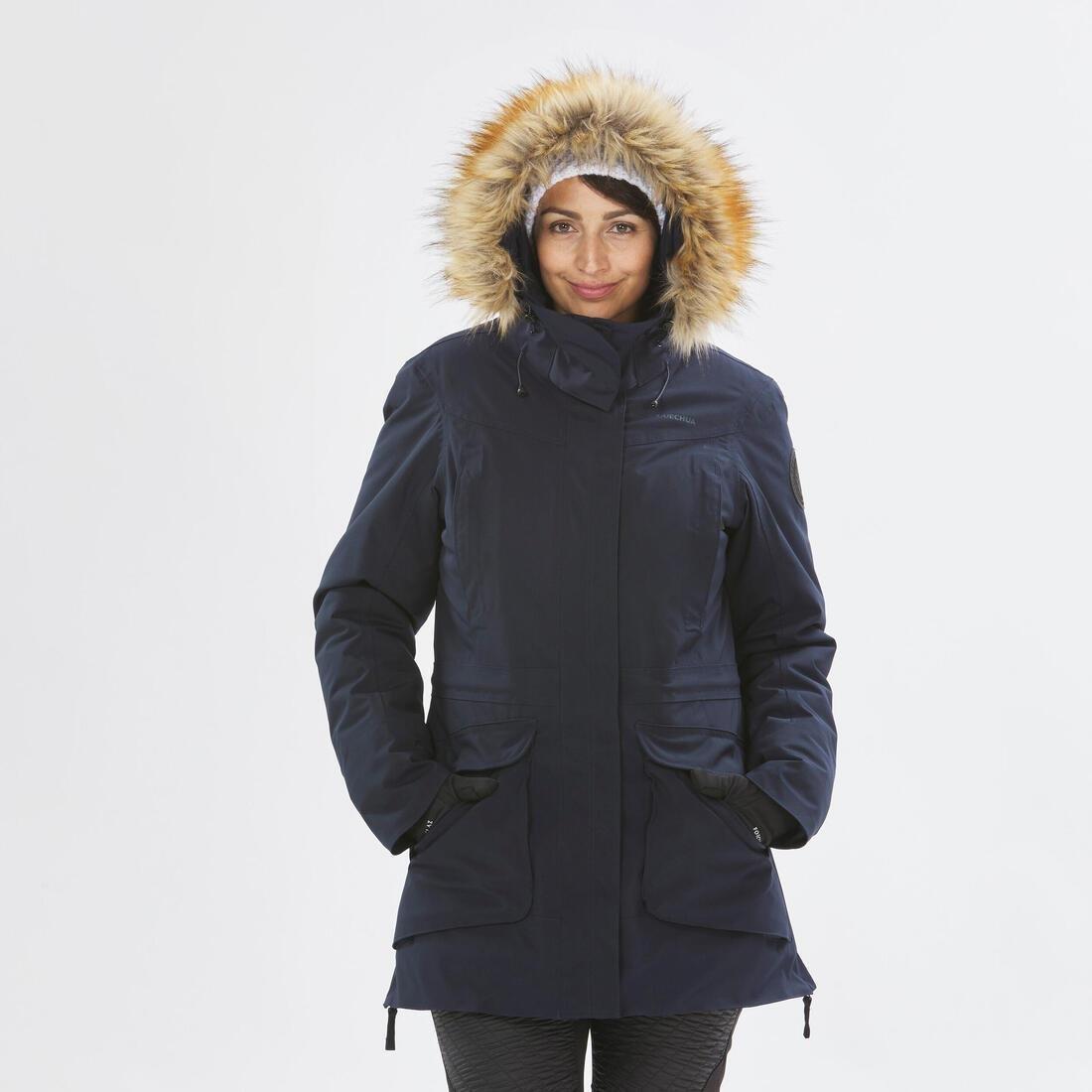 Women Winter Waterproof Hiking Parka - Sh900 -20آ°C, Asphalt Blue, No Color, large image number 8