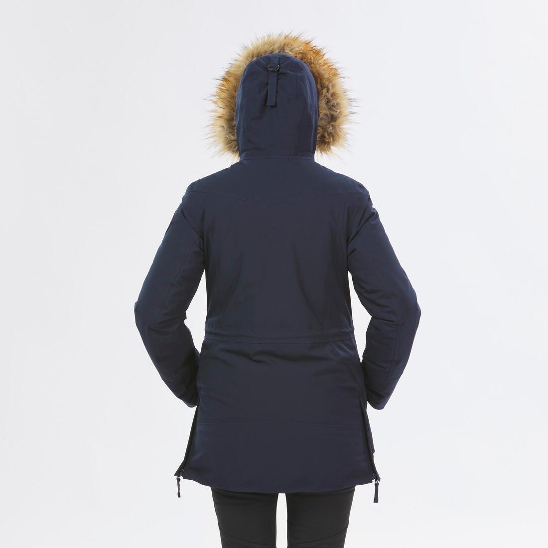 Women Winter Waterproof Hiking Parka - Sh900 -20آ°C, Asphalt Blue, No Color, large image number 12