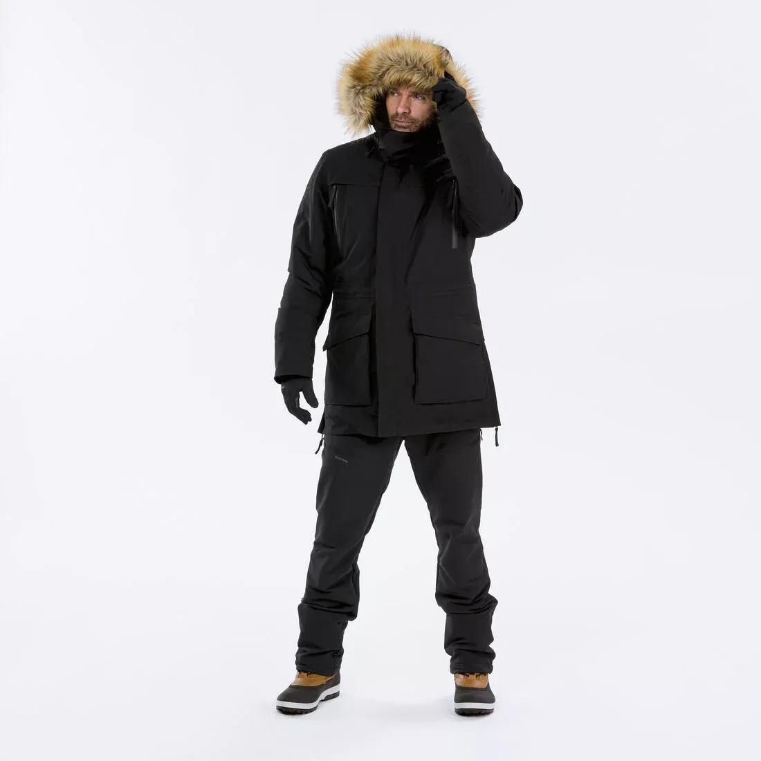 Men Winter Waterproof Hiking Parka - Sh900, Black, , large image number 0