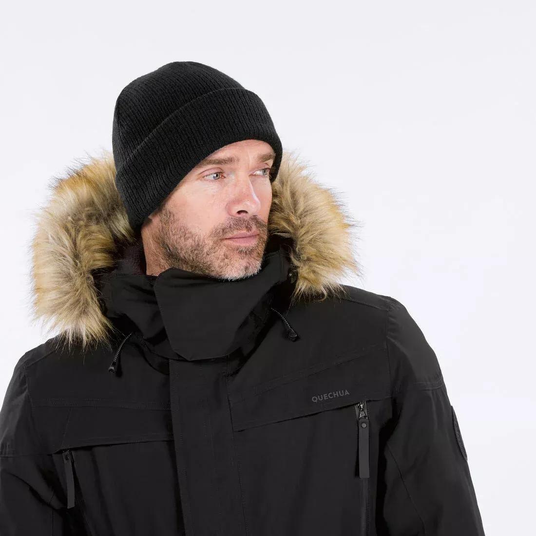 Men Winter Waterproof Hiking Parka - Sh900, Black, , large image number 2