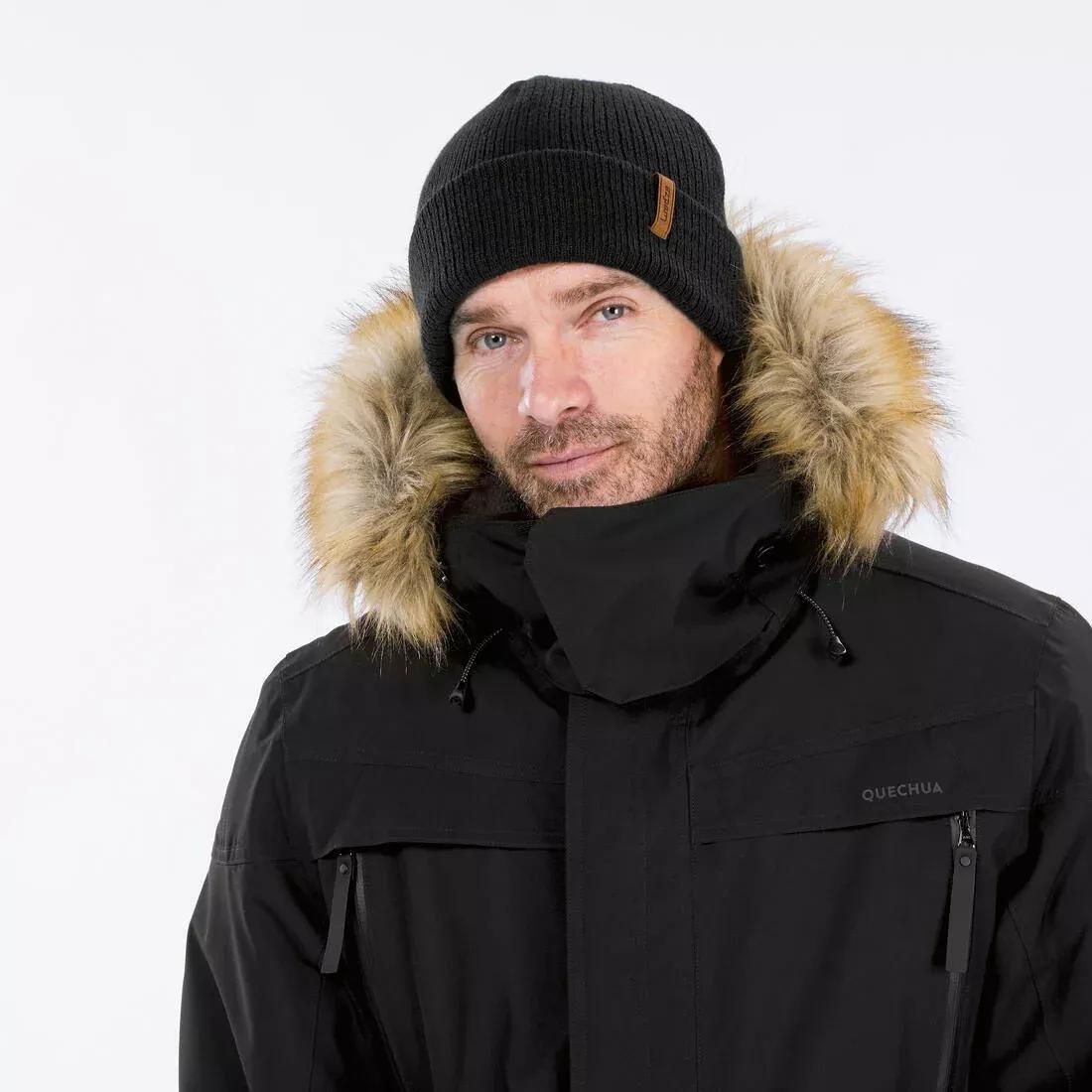 Men Winter Waterproof Hiking Parka - Sh900, Black, , large image number 3