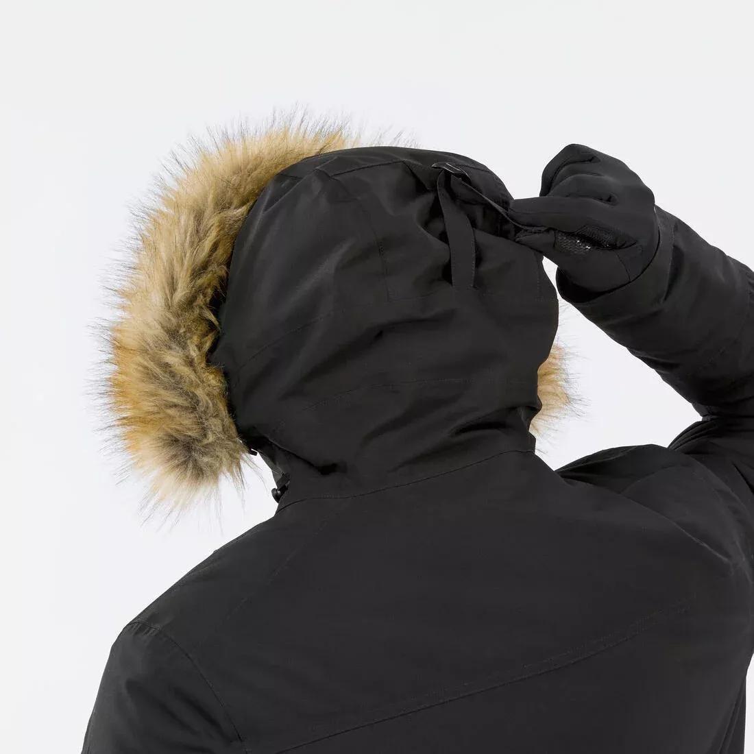 Men Winter Waterproof Hiking Parka - SH900, Black, No Color, large image number 13