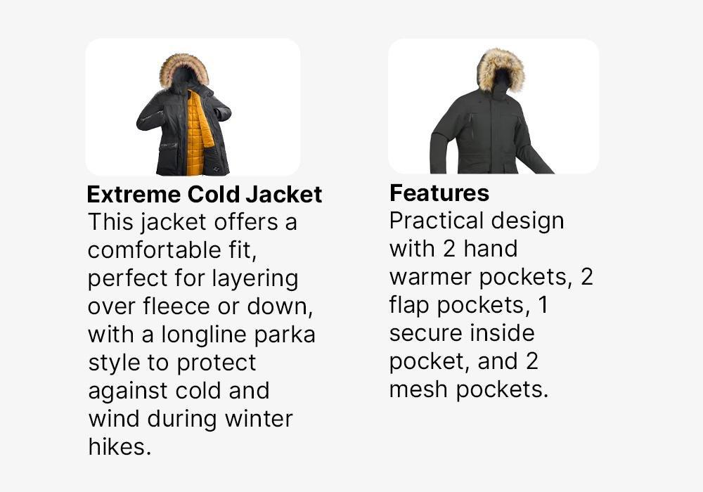 Men Winter Waterproof Hiking Parka - Sh900, Black, , large image number 17