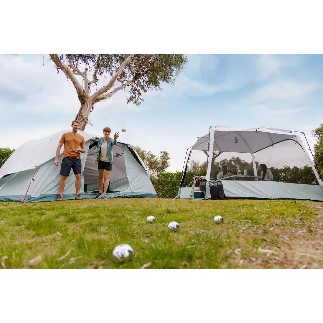 Camping tent with poles - Arpenaz 6 ULTRAFRESH - 6 Person, Green, No Color, medium