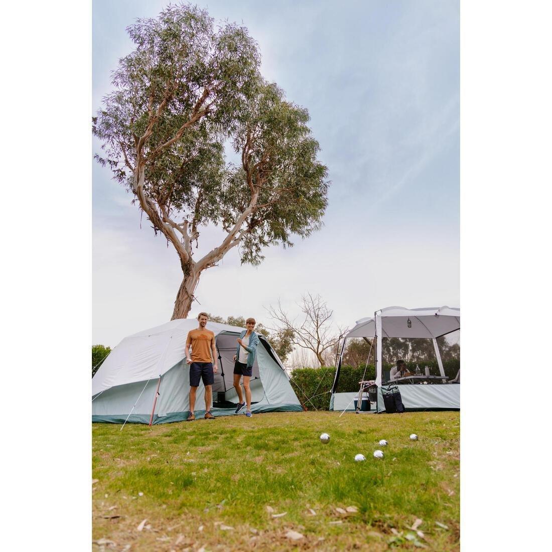 Camping tent with poles - Arpenaz 6 ULTRAFRESH - 6 Person, Green, No Color, large image number 2