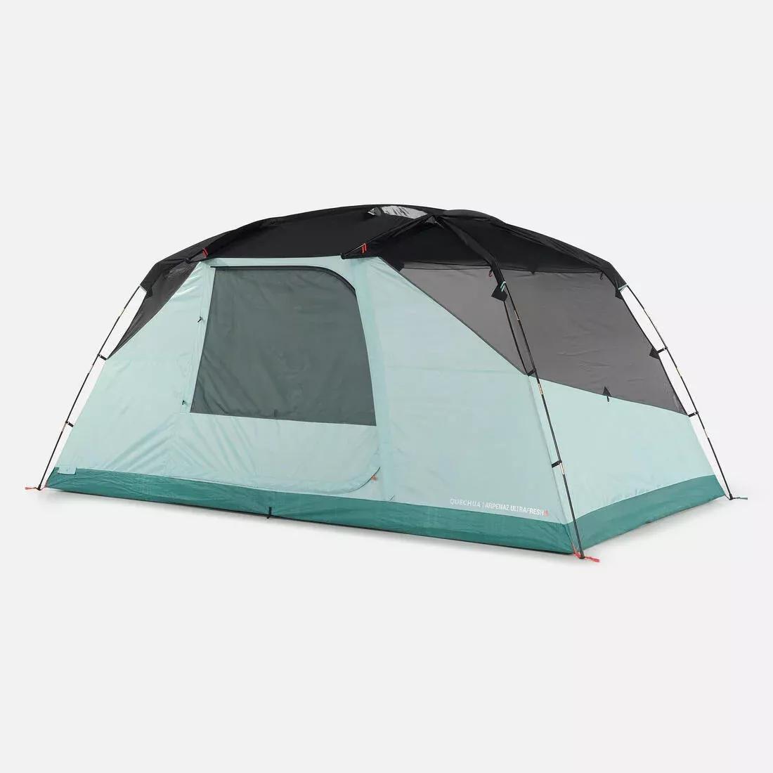 Camping tent with poles - Arpenaz 6 ULTRAFRESH - 6 Person, Green, No Color, large image number 7