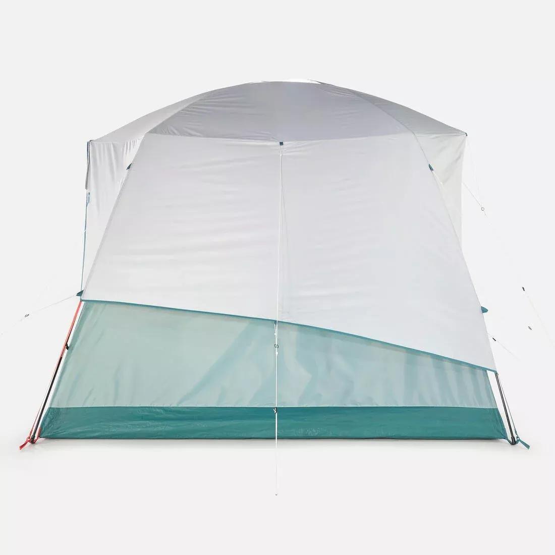 Camping tent with poles - Arpenaz 6 ULTRAFRESH - 6 Person, Green, No Color, large image number 9