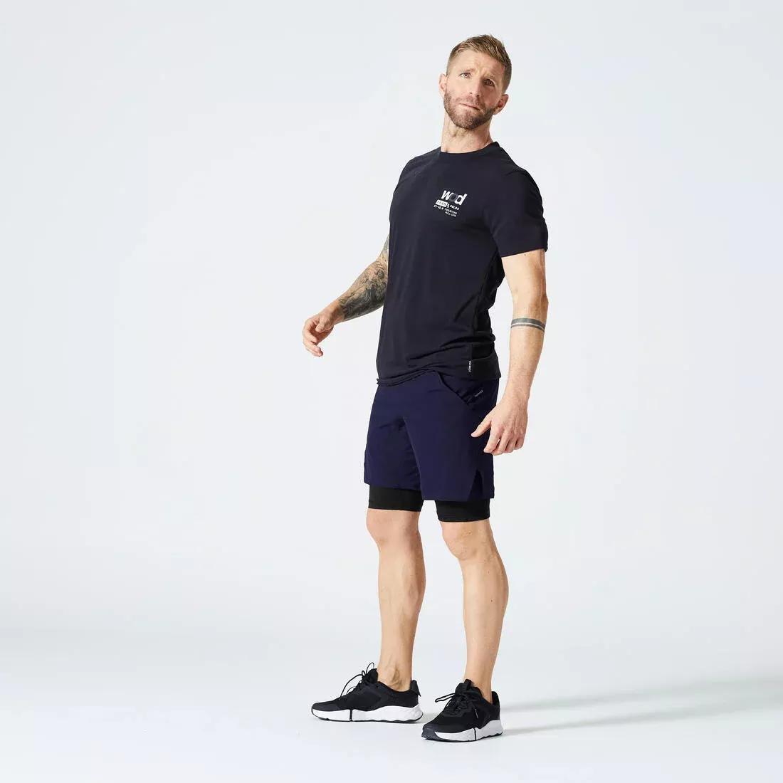 Men Crew Neck Slim-Fit Soft Breathable Cross Training T-Shirt, Black, , large image number 5