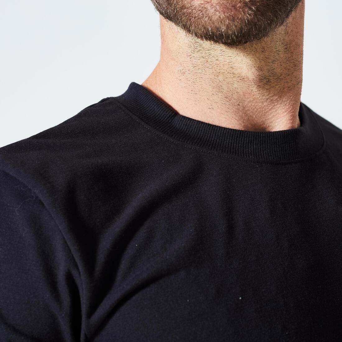 Men Crew Neck Slim-Fit Soft Breathable Cross Training T-Shirt, Black, , large image number 7