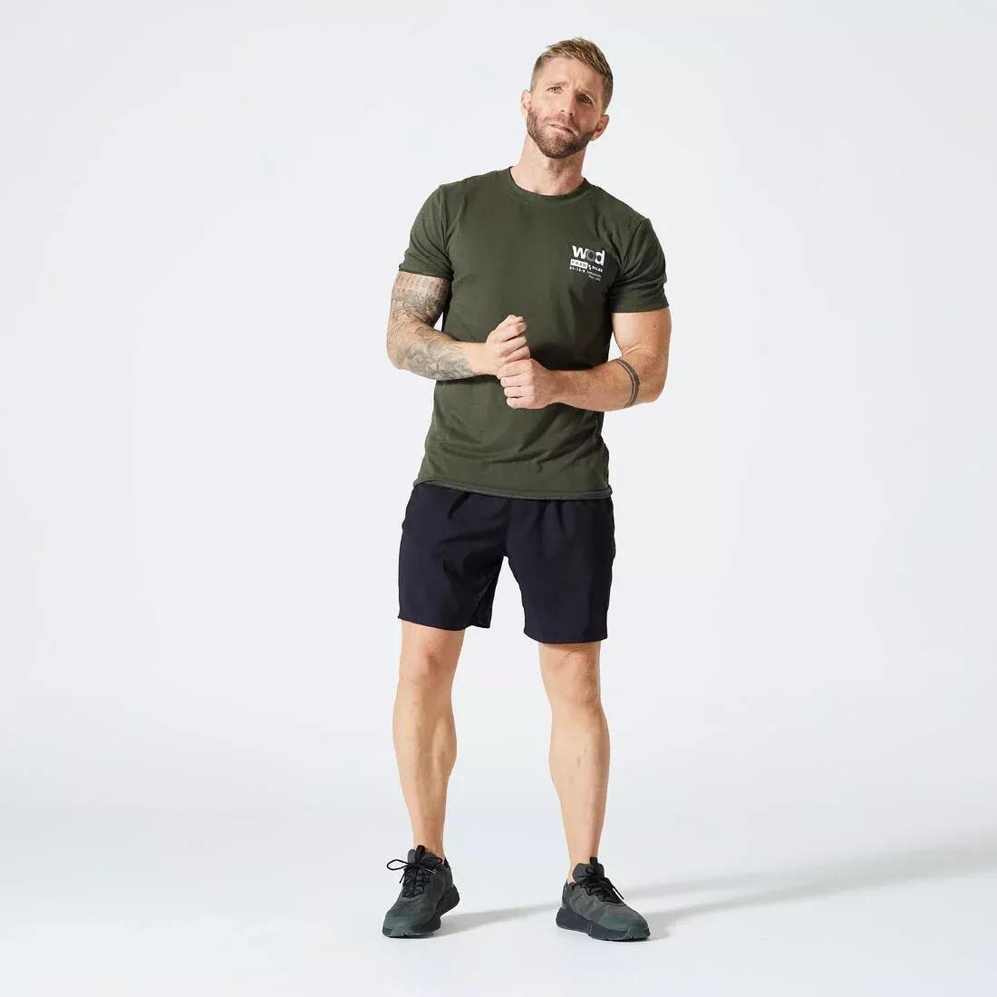 Men Crew Neck Slim-Fit Soft Breathable Cross Training T-Shirt, Black, , large image number 9