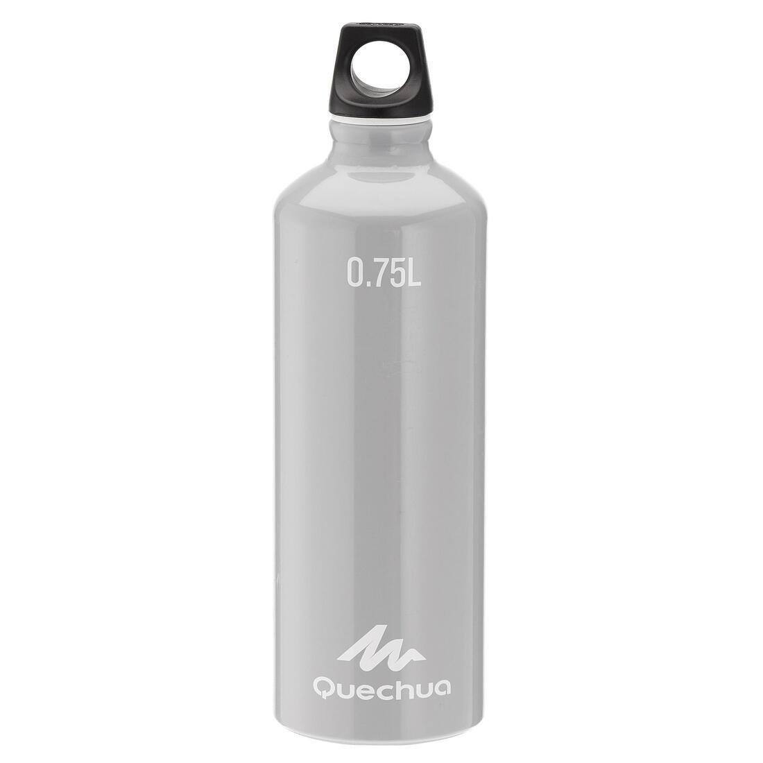 QUECHUA - 0.75L Aluminium Screw-Top Water Bottle, Green