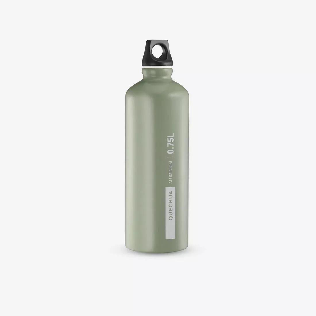 QUECHUA - 0.75L Aluminium Screw-Top Water Bottle, Green