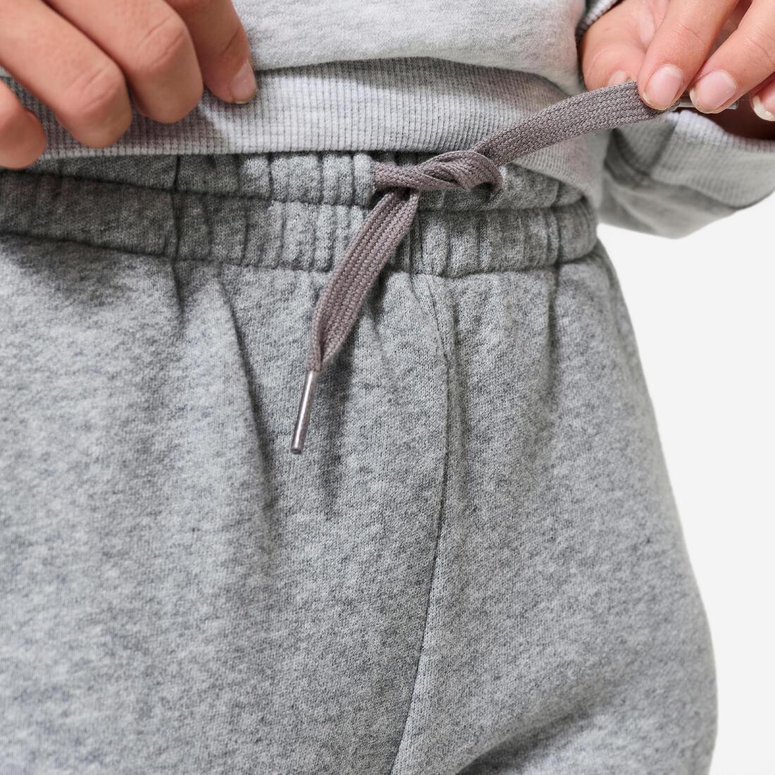 GRAPHITE BLACK Kids' Unisex Warm Multisports Tracksuit Bottoms, No Color, large image number 5