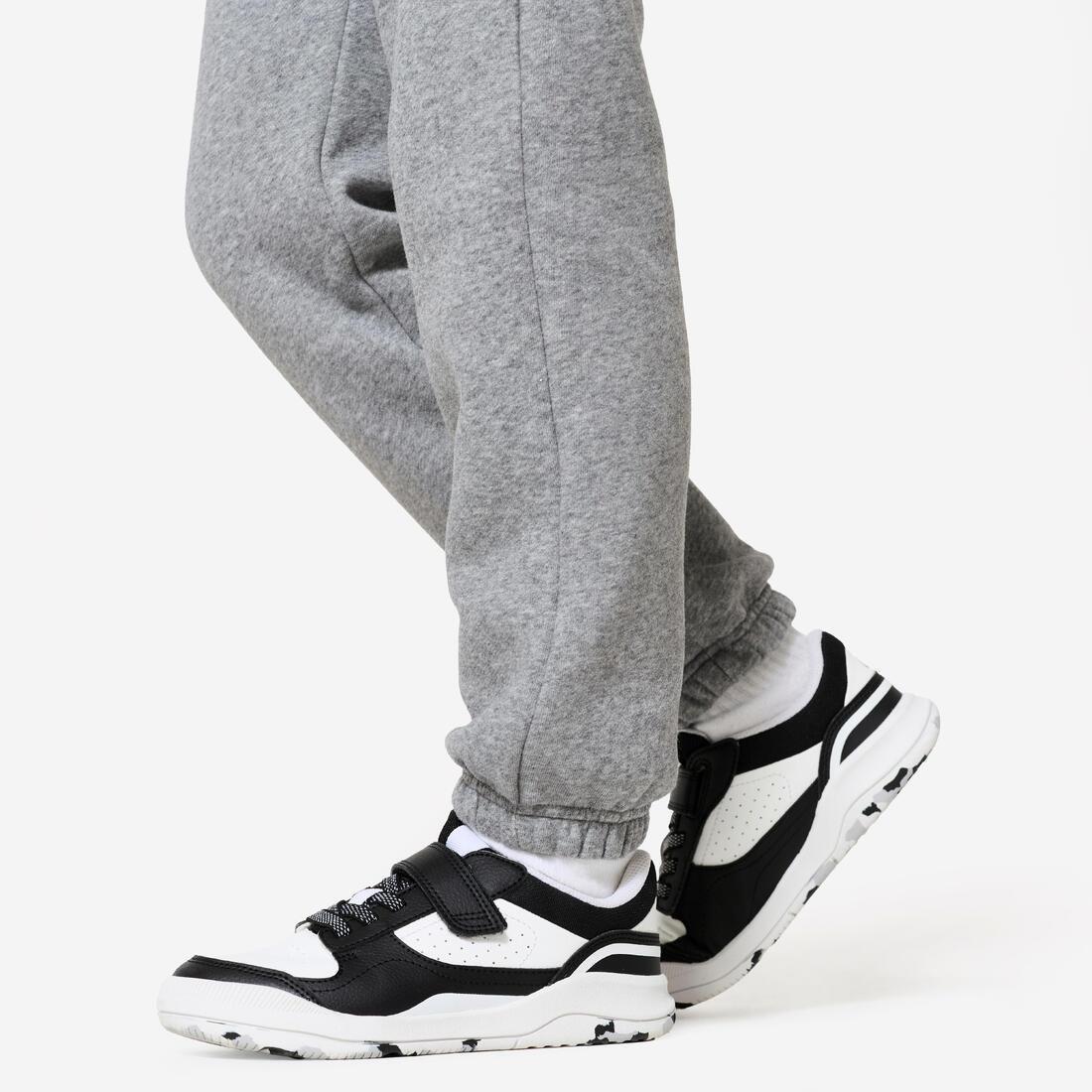 GRAPHITE BLACK Kids' Unisex Warm Multisports Tracksuit Bottoms, No Color, large image number 6