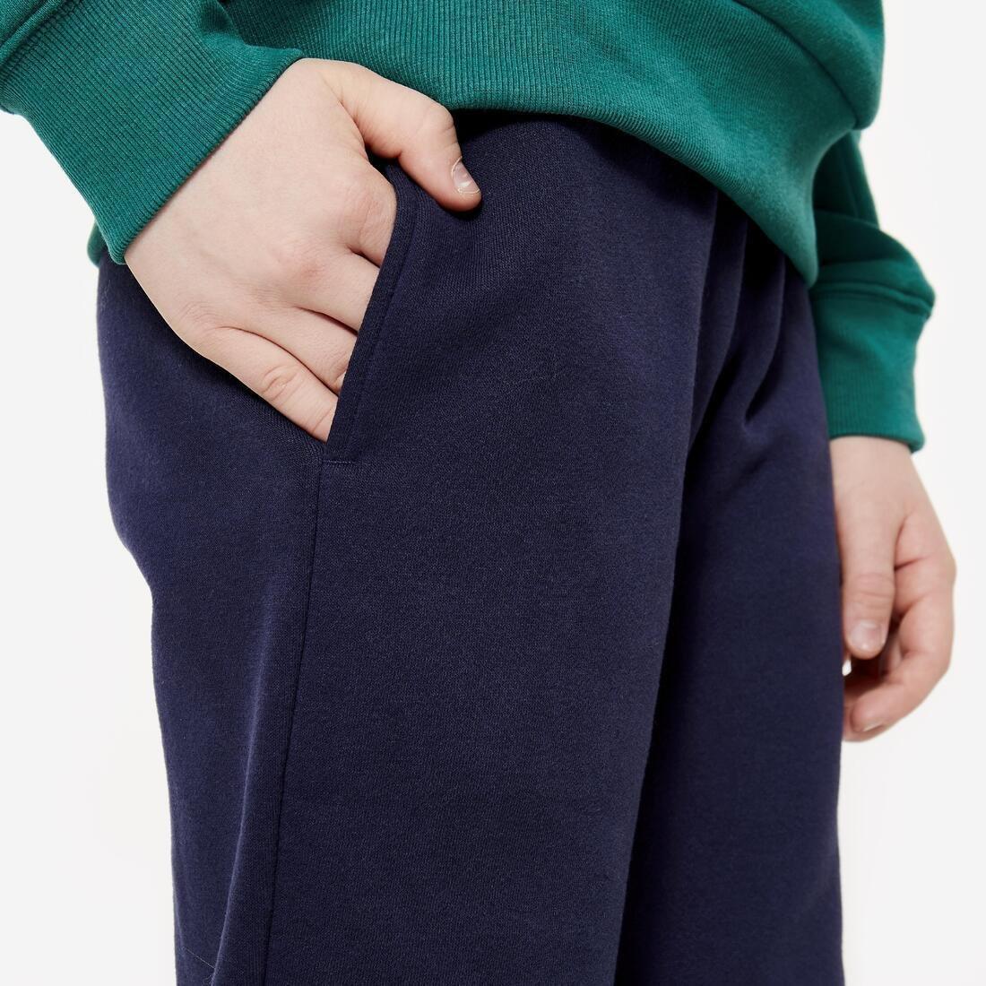 GRAPHITE BLACK Kids' Unisex Warm Multisports Tracksuit Bottoms, No Color, large image number 10