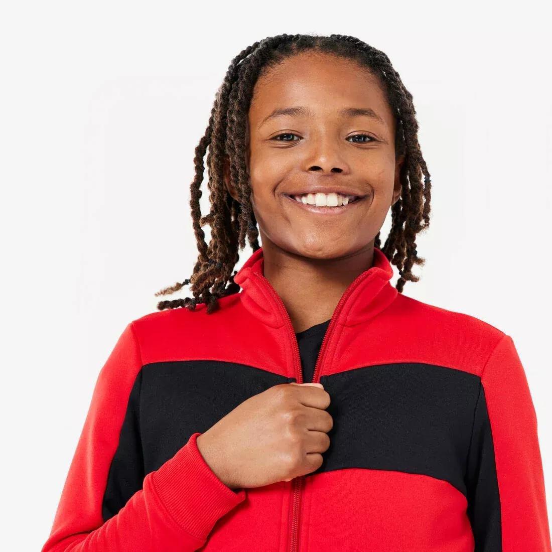 Kids Unisex Breathable Tracksuit, Red, No Color, large image number 4