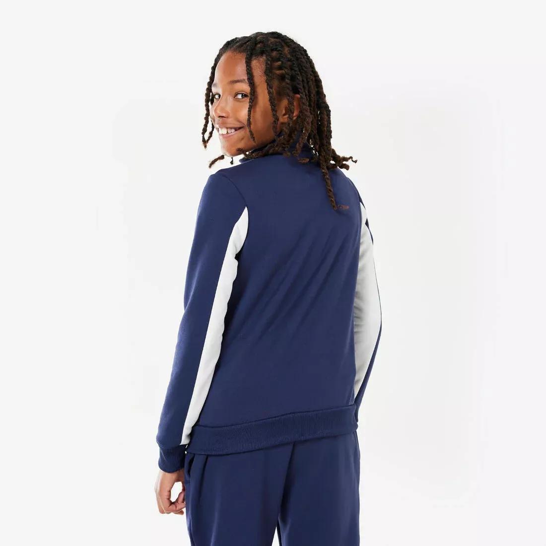 Kids Exercise Tracksuit, Black White, , large image number 9