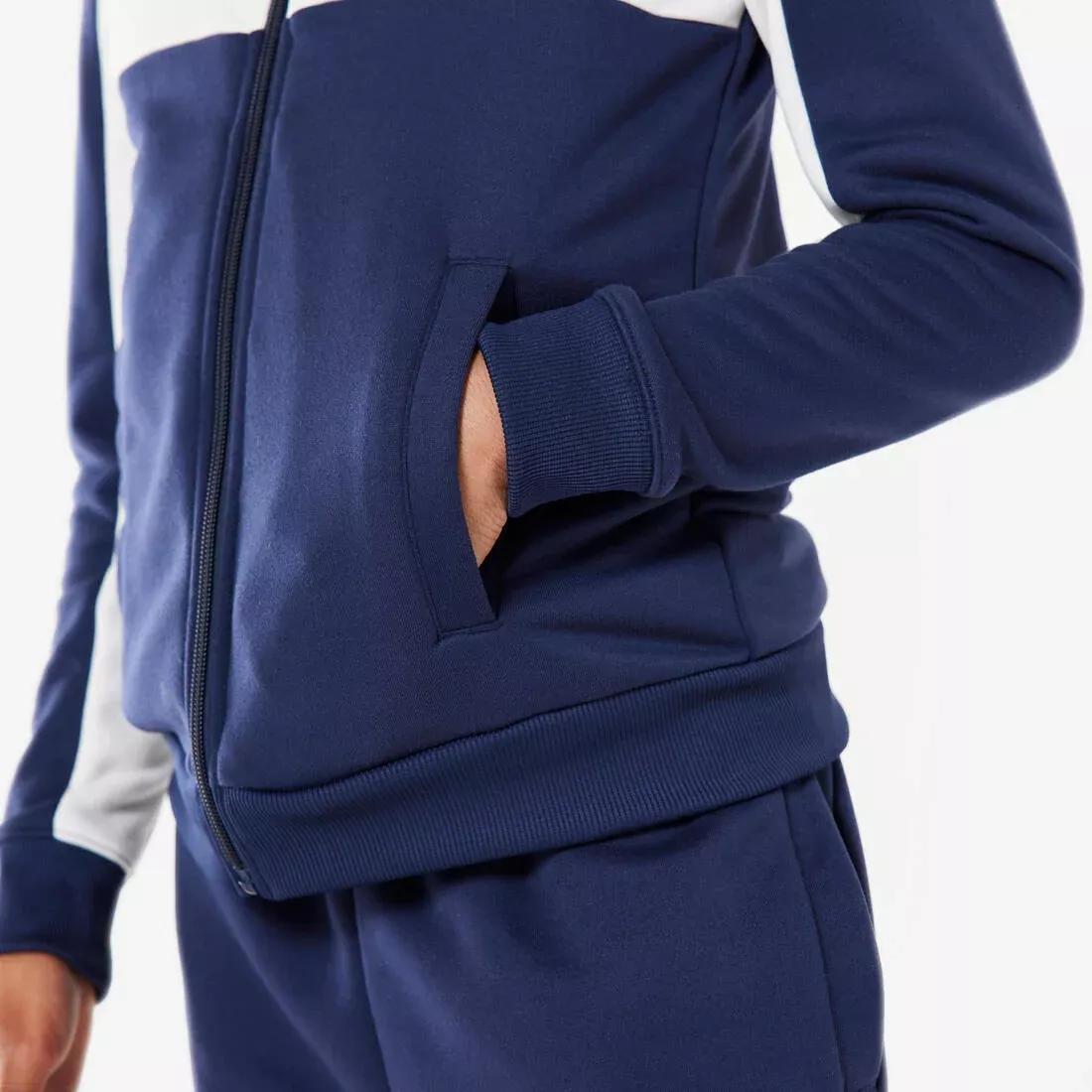 Kids Exercise Tracksuit, Black White, , large image number 10