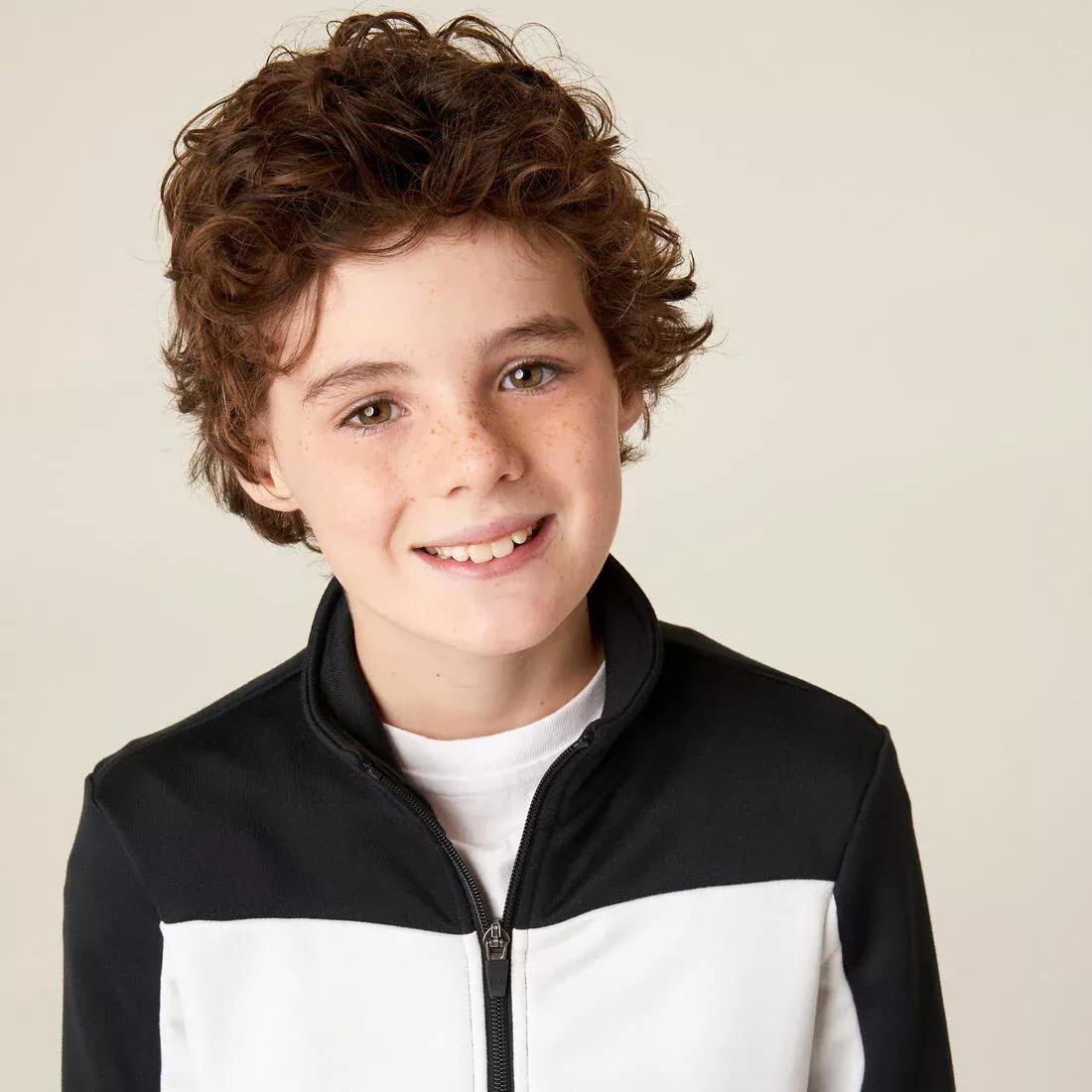 Kids Exercise Tracksuit, Black White, , large image number 14
