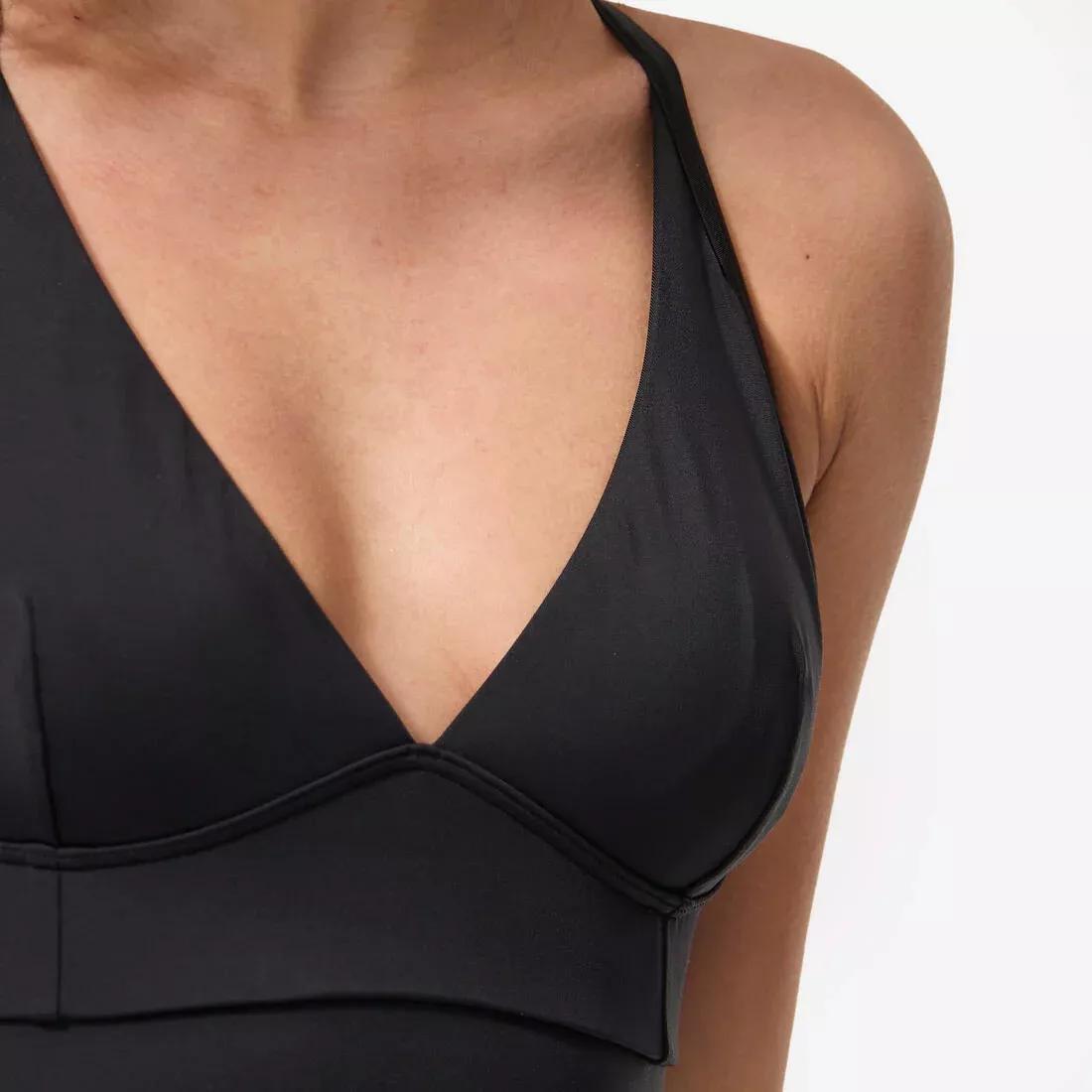 Women 1-Piece Surf Swimsuit With Adjustable Back Bea, Black, No Color, large image number 5