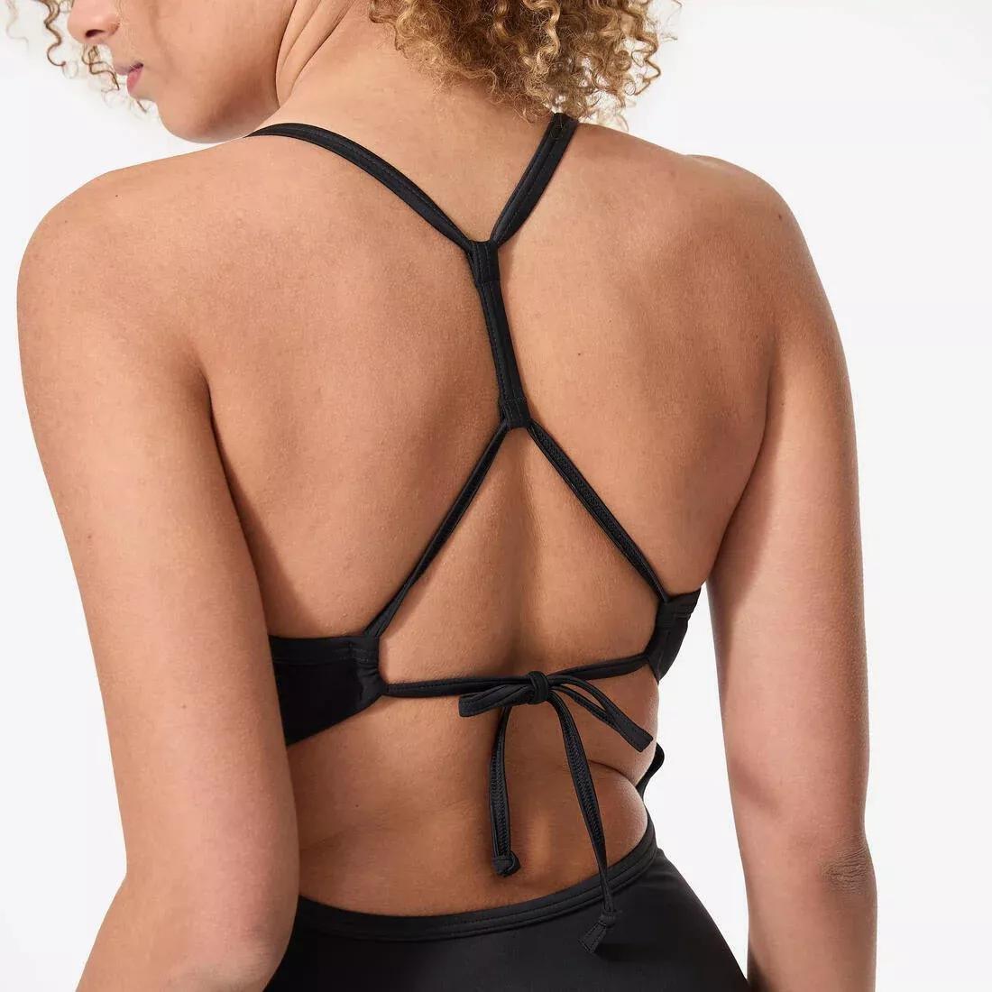 Women 1-Piece Surf Swimsuit With Adjustable Back Bea, Black, No Color, large image number 6