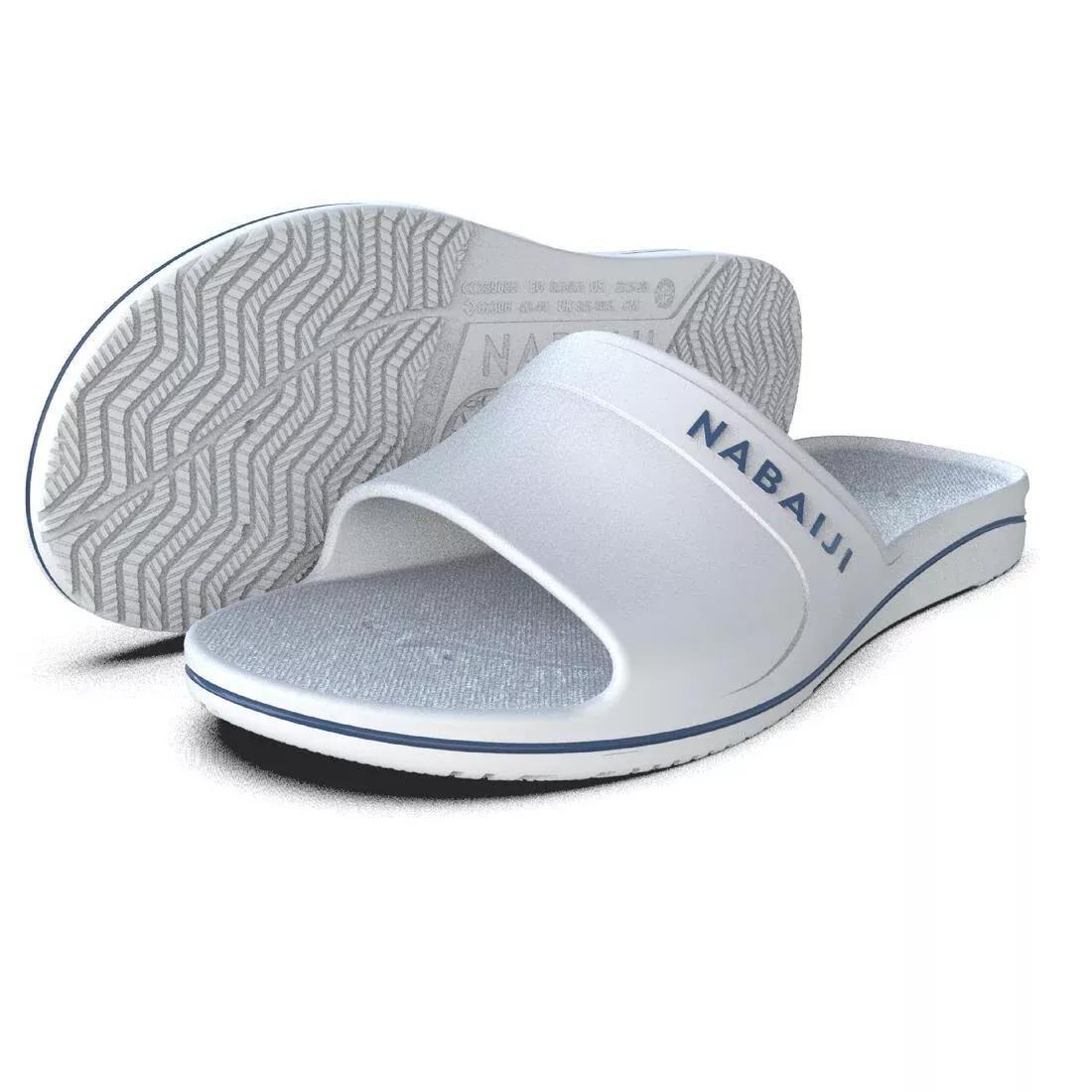 Men's 100 Plus Pool Slides, Ultra White, No Color, large image number 3