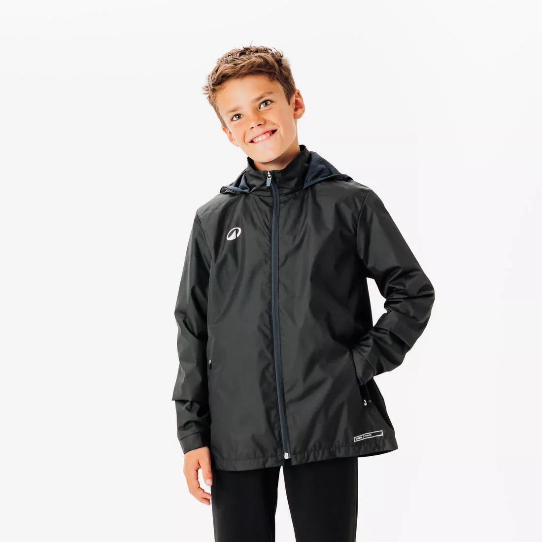 Rainproof Football Jacket Viralto Club, Black, No Color, large image number 1