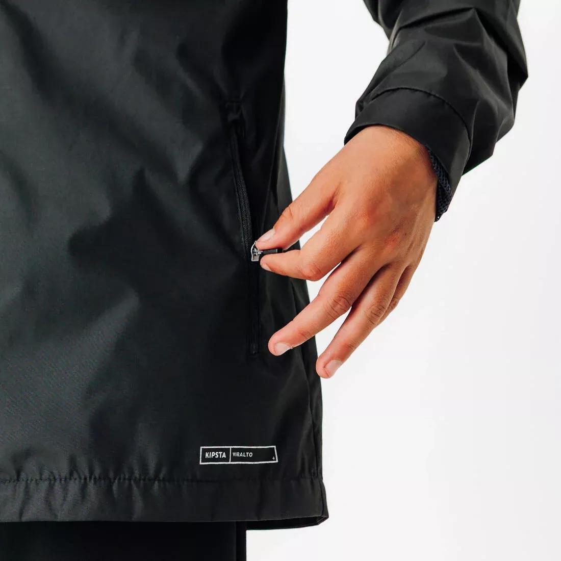 Rainproof Football Jacket Viralto Club, Black, No Color, large image number 5