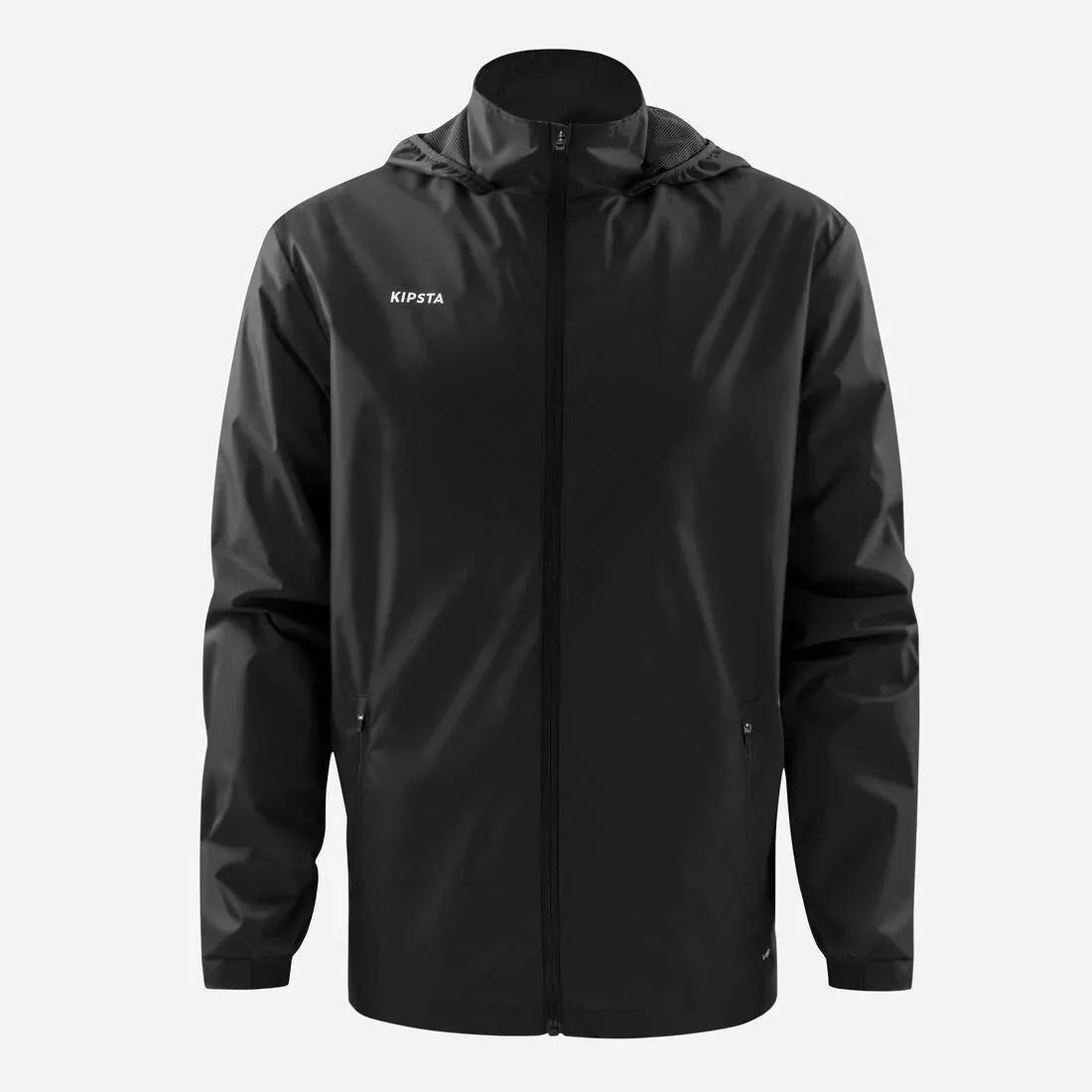 BLACK Rainproof Football Jacket Viralto Club - Black, No Color, medium