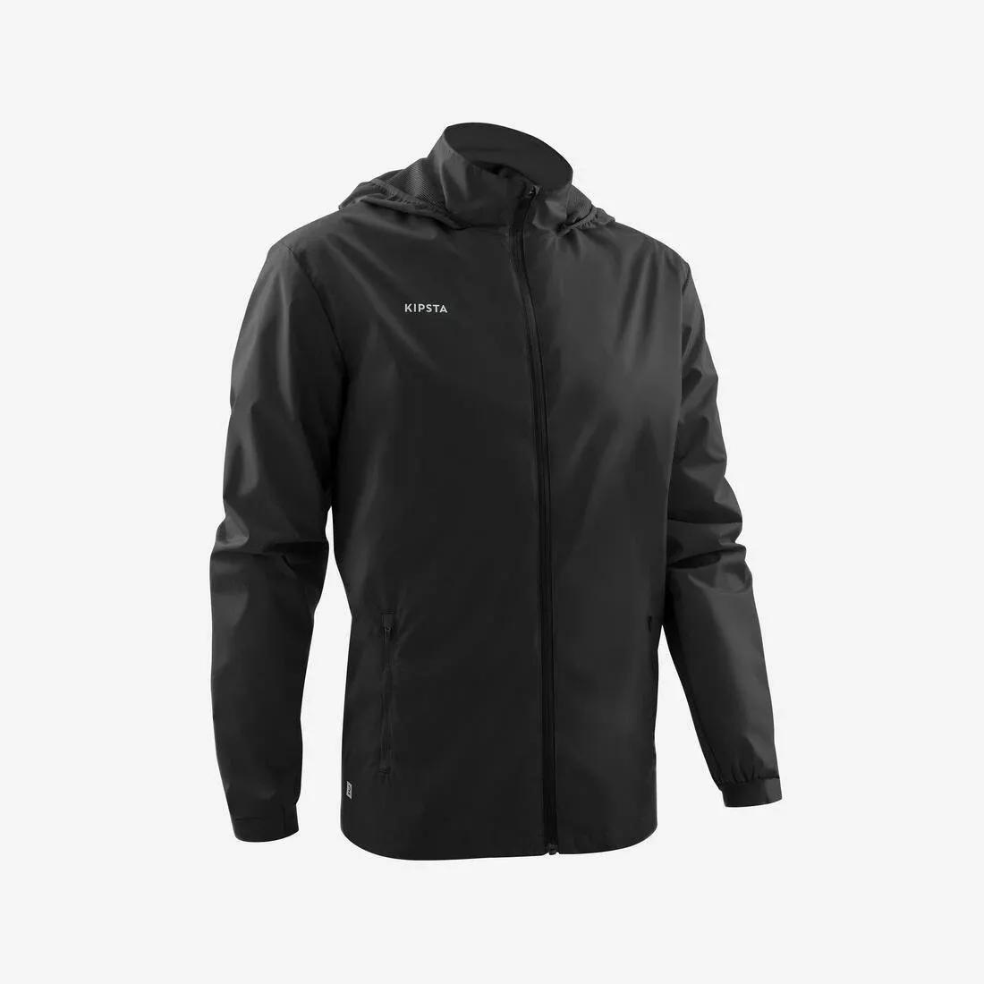 BLACK Rainproof Football Jacket Viralto Club - Black, No Color, large image number 8