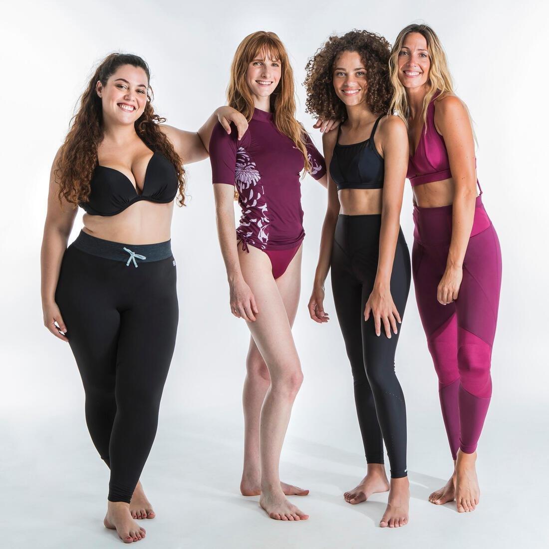 Women Short Sleeve Uv-Resistant Surfing Top T-Shirt - 500, Black, No Color, large image number 8