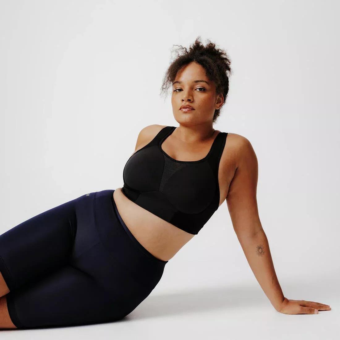 Women Sports Bras, KALENJI Black, No Color, medium